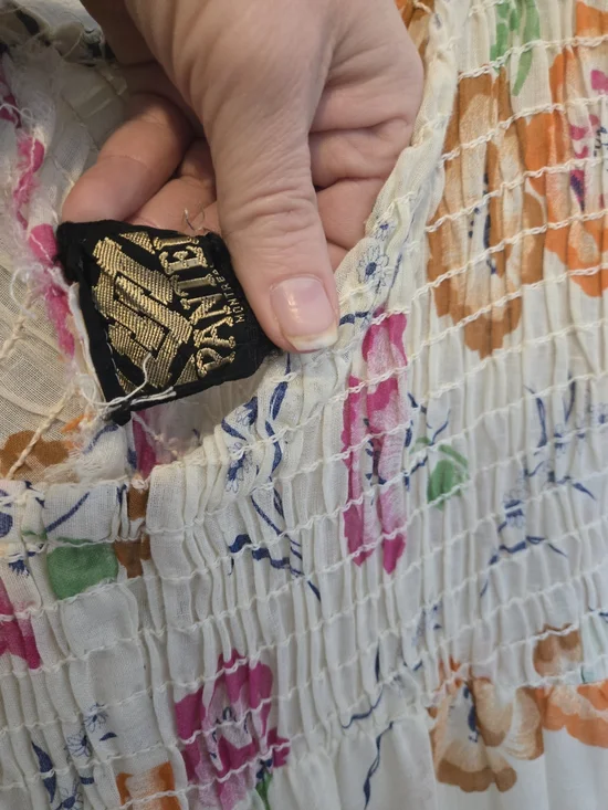 Pantel Montreal Vintage Floral Maxi Dress Size 13 Boho Cottagecore Smocked Bust - Picture 8 of 12